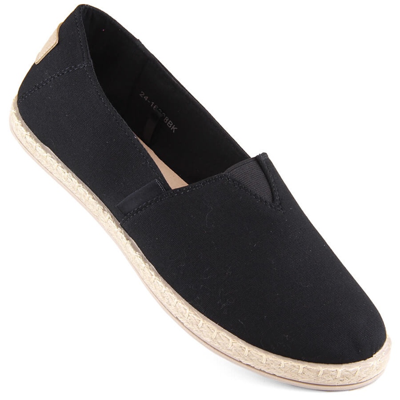 Women's black slip-on espadrilles Potocki 16308