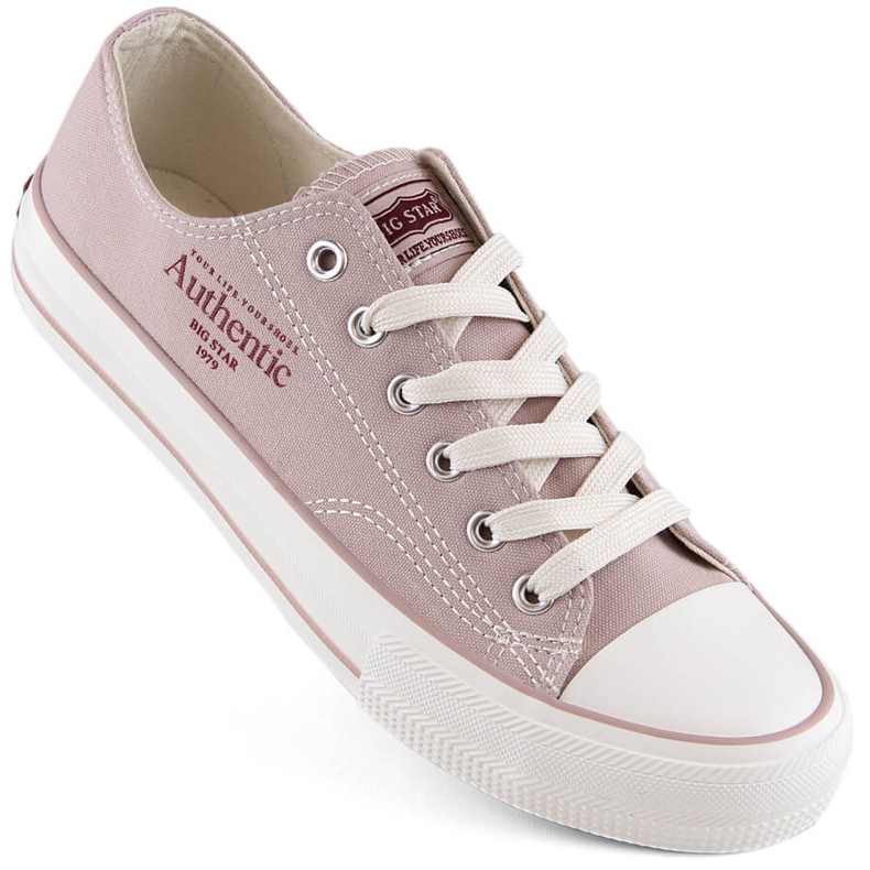 Women's lace-up sneakers Big Star NN274239 pink Women's lace-up sneakers Big Star NN274239 pink