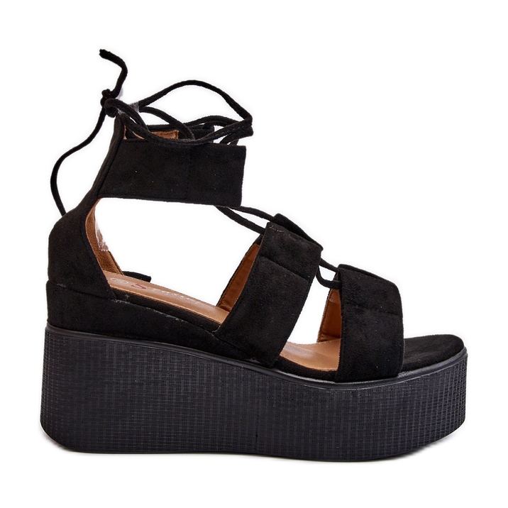 Women's Laced Sandals Black Helavi Women's Laced Sandals Black Helavi