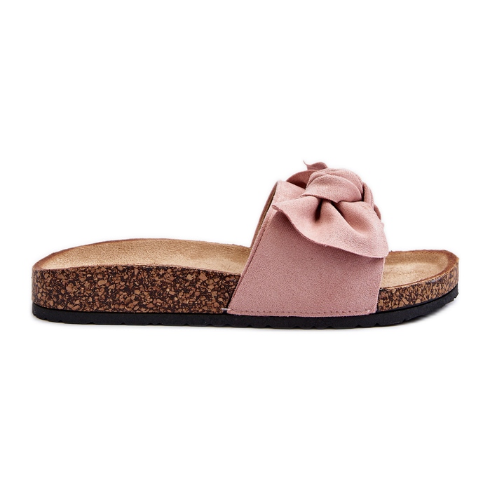 Women's Flip-Flops With a Bow, Pink Ezephira