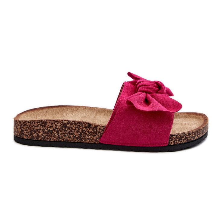 Women's Flip Flops With Bow Fuchsia Ezephira pink