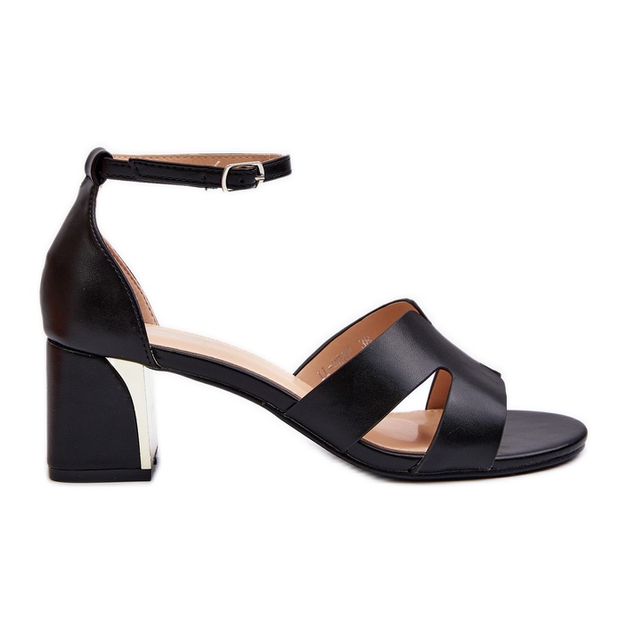 Women's Block High Heel Sandals Black Irivana