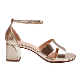 Women's Sandals on a Block Heel Gold Irivana golden