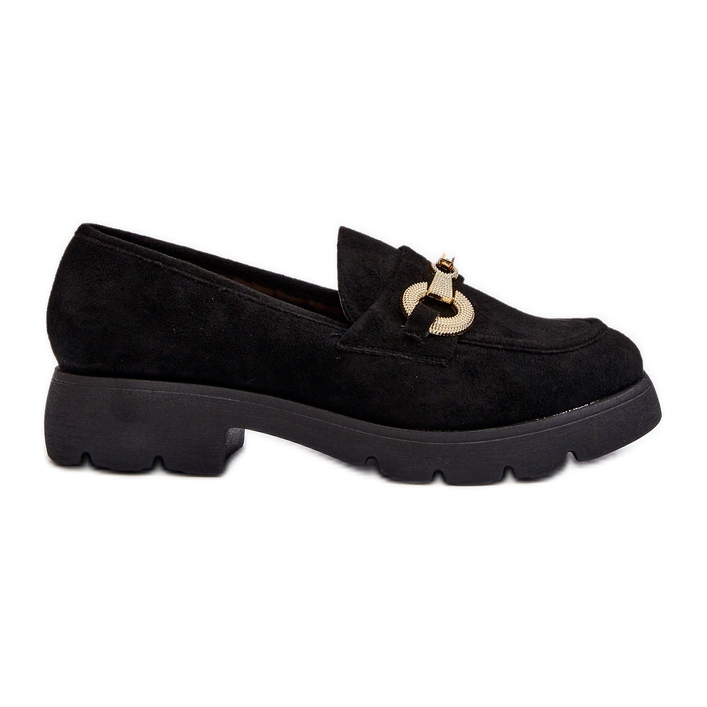 Women's Moccasins With Decoration Black Railenes