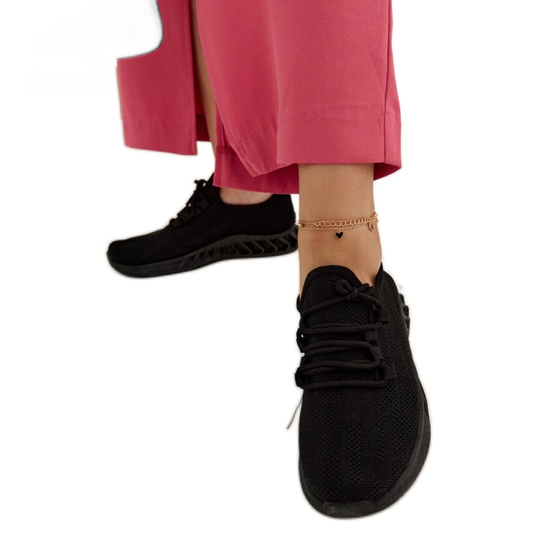 Black fabric Weekley sneakers