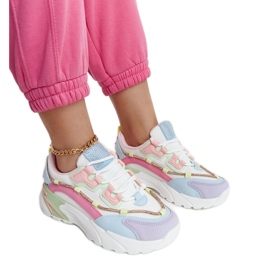 Multicolored platform sneakers with Rutf rhinestones Multicolored platform sneakers with Rutf rhinestones