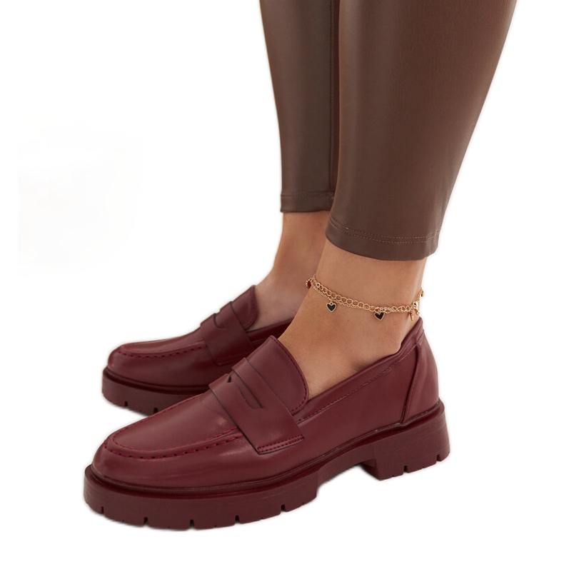 Burgundy Maybritt loafers red