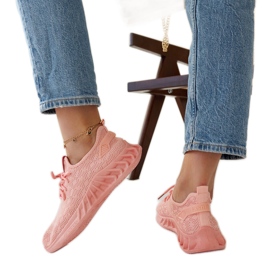 Pink Mira fabric sneakers