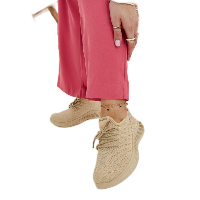 Beige fabric sneakers Mira