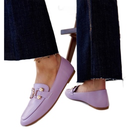 Purple Comerio buckle moccasins violet