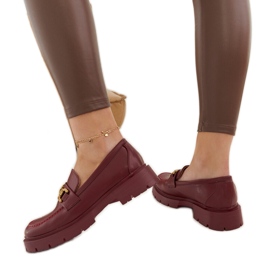 Burgundy loafers with a thick sole from Charell red