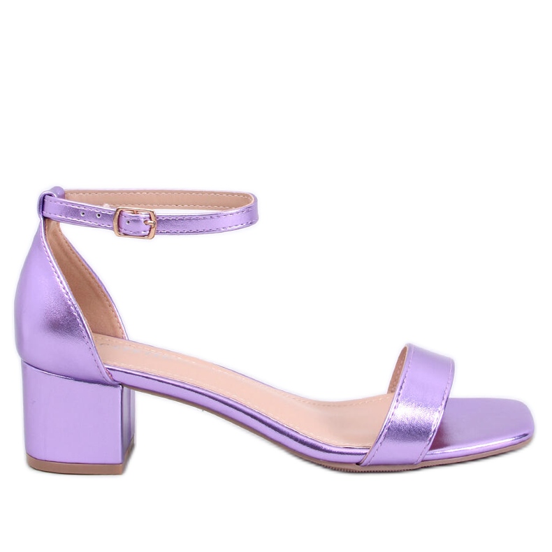 Bronx Purple high-heeled sandals violet