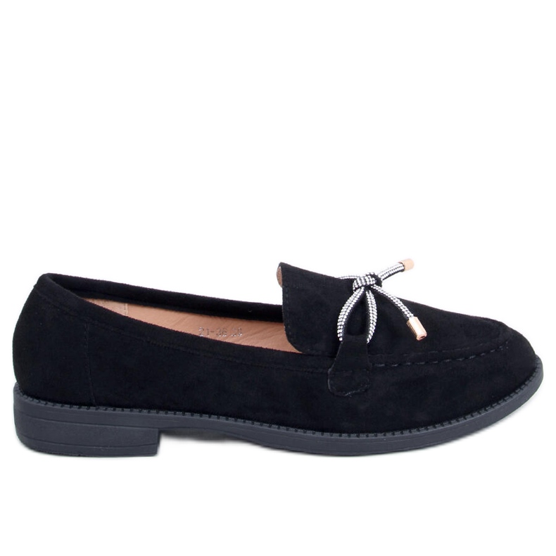 Saras Black women's suede moccasins