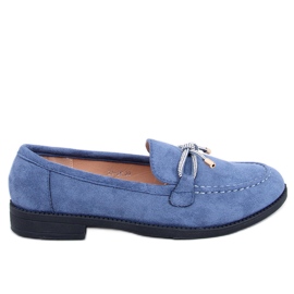 Saras Denim Blue women's suede moccasins Saras Denim Blue women's suede moccasins