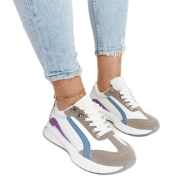 Multicolored sneakers on the Taima platform white