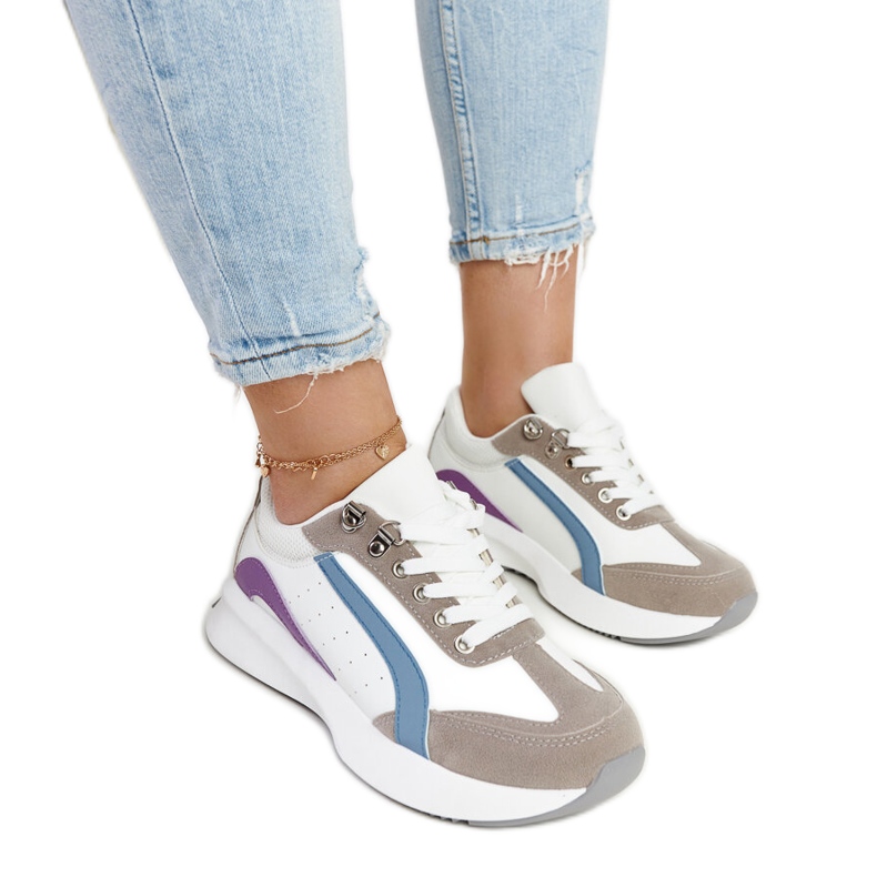 Multicolored sneakers on the Taima platform white
