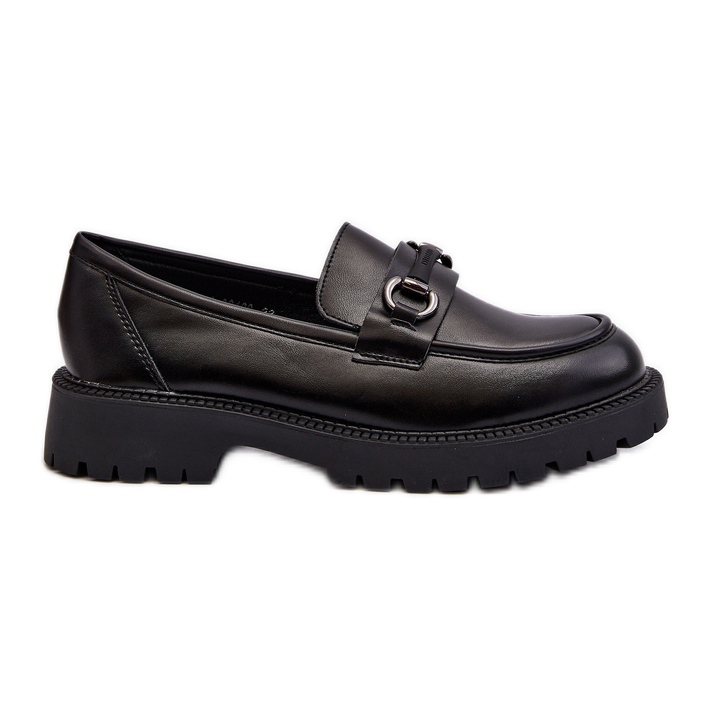 Vinceza Women's Eco Leather Loafers Black Ledda