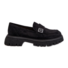 Vinceza Women's Moccasins With a Strap Black Flanila