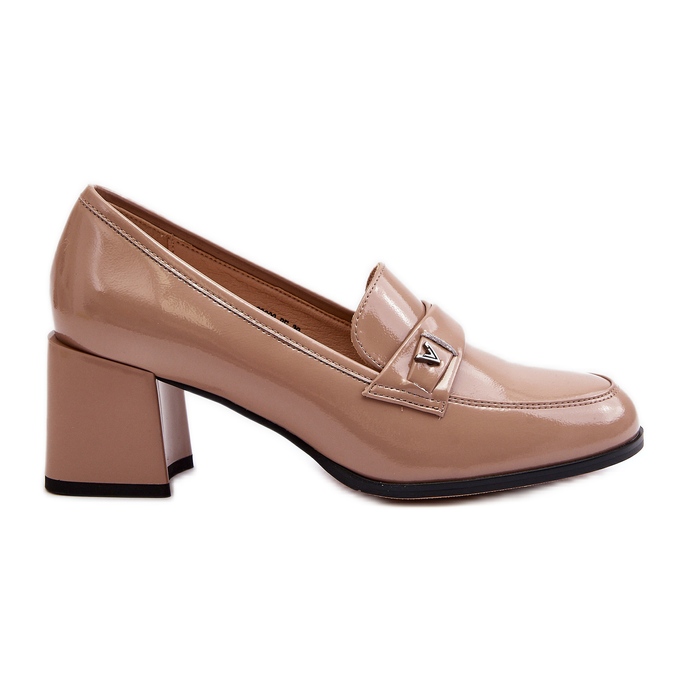 Vinceza Beige Patent High Heel Pumps Felicijana Vinceza Beige Patent High Heel Pumps Felicijana