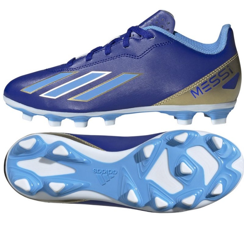 Adidas X Crazyfast Club Messi Jr FxG ID0720 shoes blue Adidas X Crazyfast Club Messi Jr FxG ID0720 shoes blue