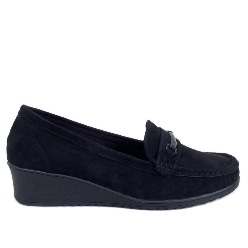 Indian Black wedge loafers