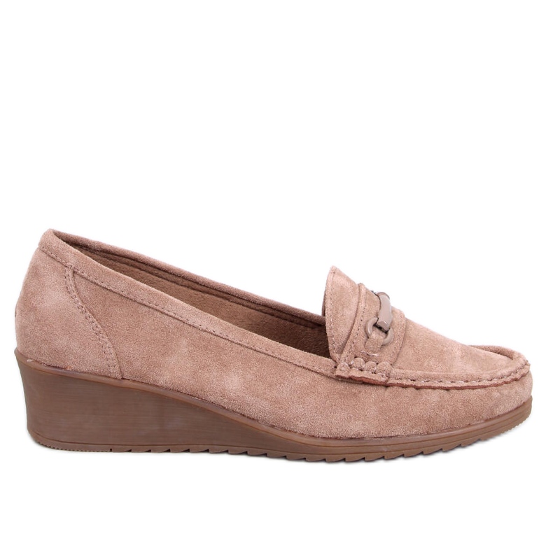 Indian Khaki wedge loafers beige