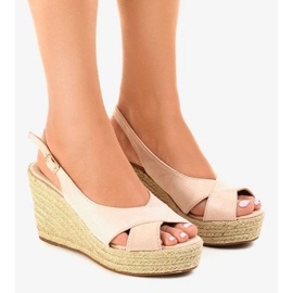 Suede boots for spring, women's high-heeled shoes beige