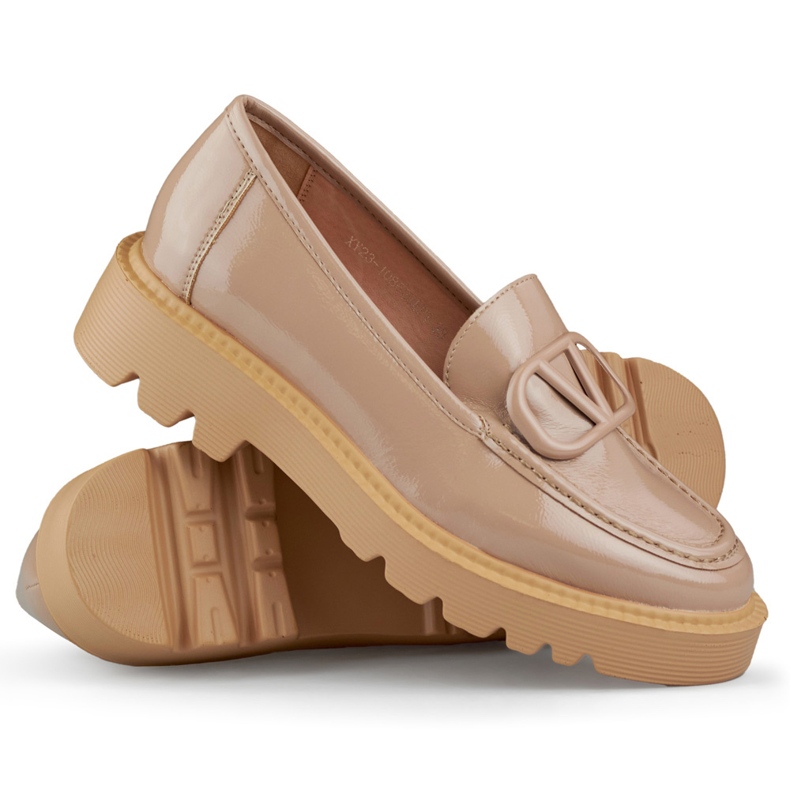 Patent beige women's loafers Patent beige women's loafers