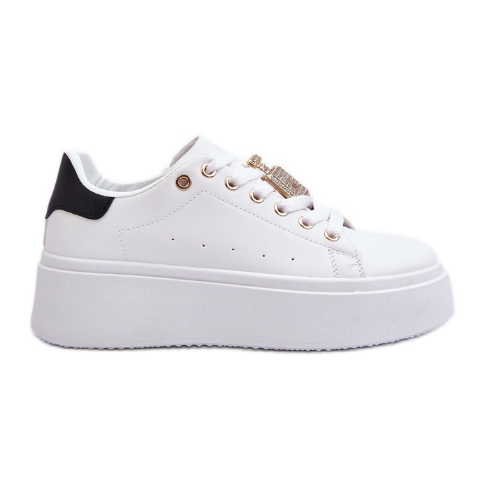 White Women's Sneakers With Decoration Celedria White Women's Sneakers With Decoration Celedria