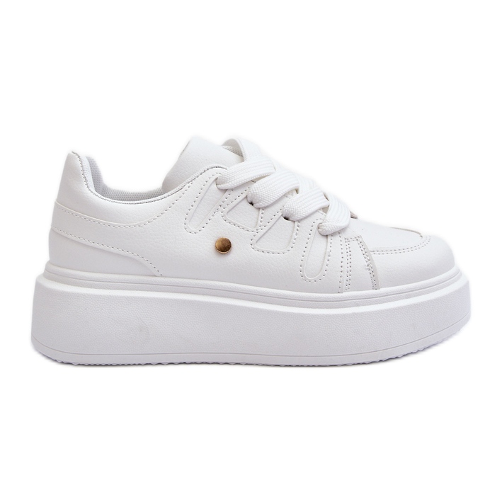 Women's Platform Sneakers, White Asylia Women's Platform Sneakers, White Asylia