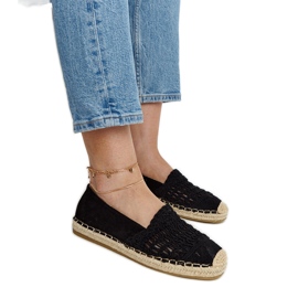 Black openwork espadrilles by Gordana