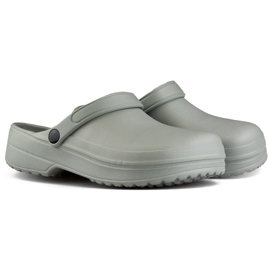 Gray full slippers, Kroksy type grey
