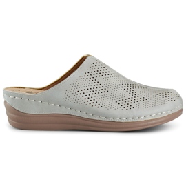 Women's health flip-flops with closed toes grey