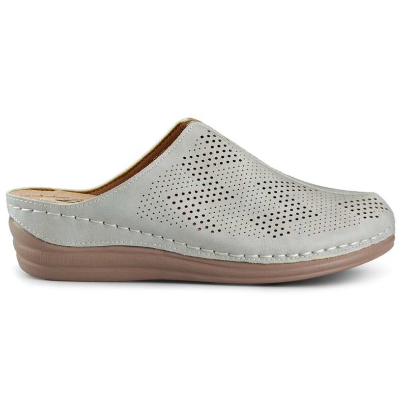 Women's health flip-flops with closed toes grey