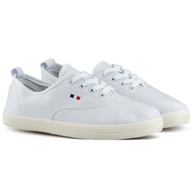 White sneakers with a white sole, women's sneakers