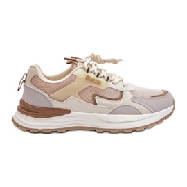 Women's sneakers Big Star NN274A098 - Beige - Fashionable shoes