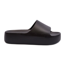 Women's Thick Soled Flip-Flops Black Oreithano