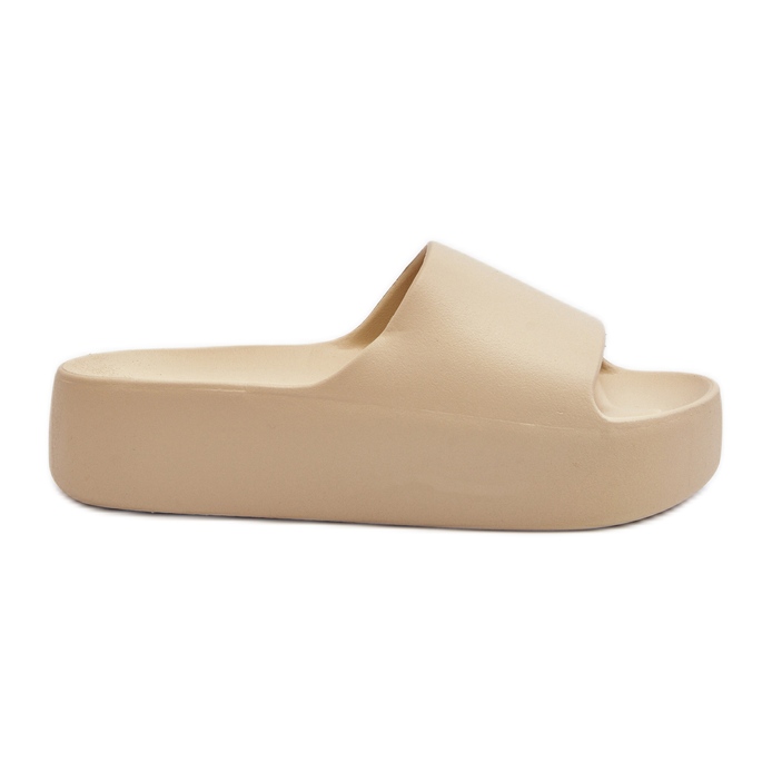Women's Beige Oreithano Flip-Flops With a Thick Sole