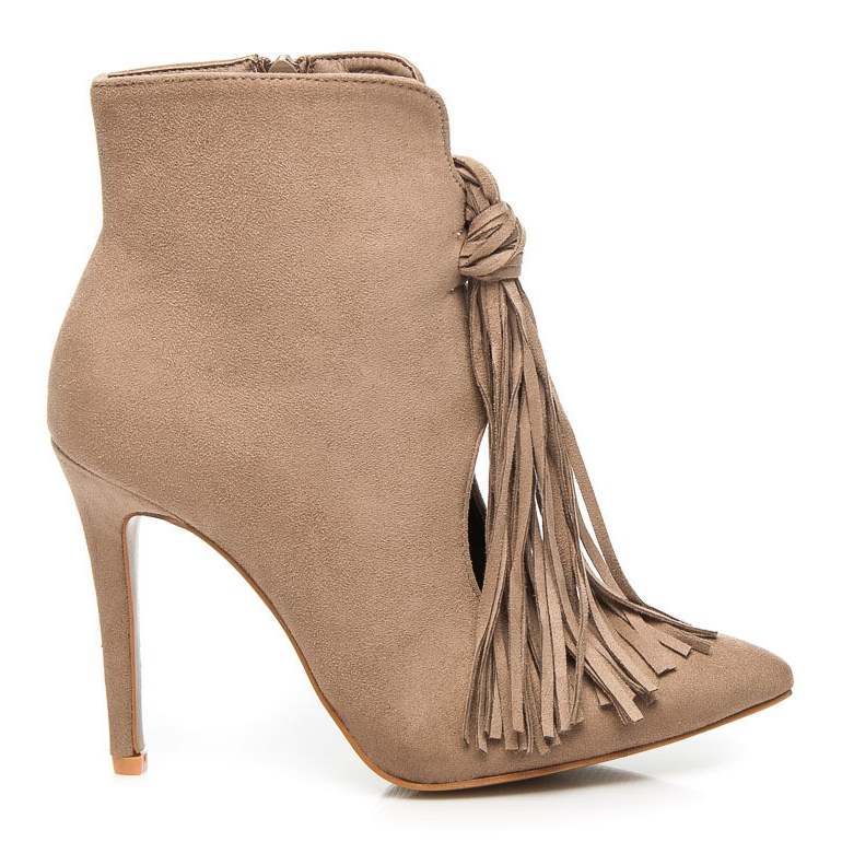 Comer Fashionable boots with fringes brown