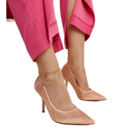 Light pink high-heeled pumps from Liena
