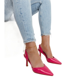 Pink Fontanile open heel high heels