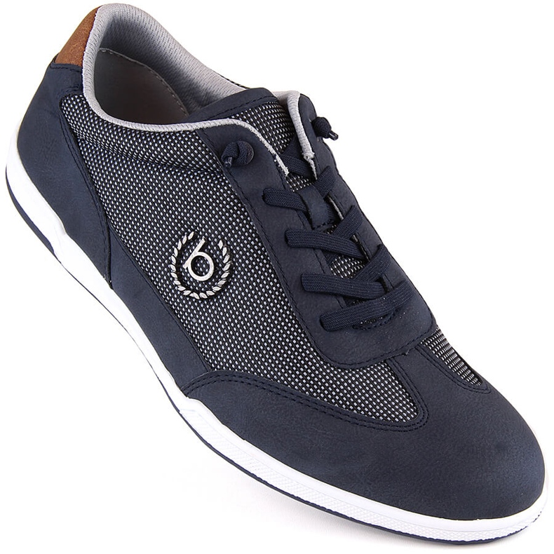 Men's comfortable slip-on sports shoes, navy blue Bugatti NN153404 Men's comfortable slip-on sports shoes, navy blue Bugatti NN153404