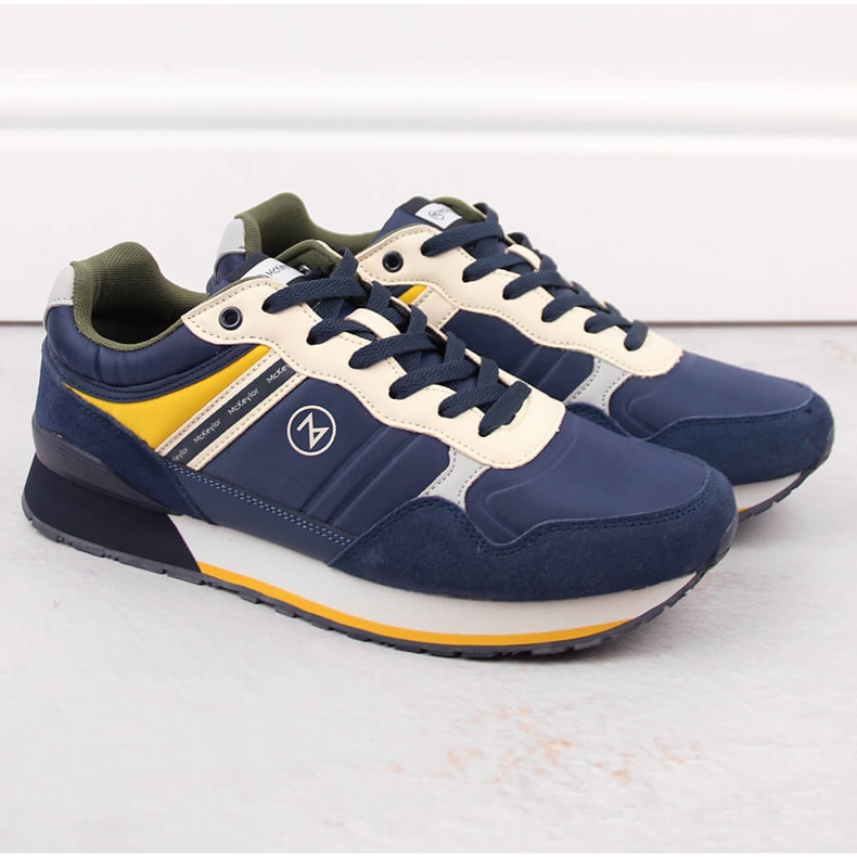 Men's leather sports shoes navy blue McKeylor 74111 Men's leather sports shoes navy blue McKeylor 74111