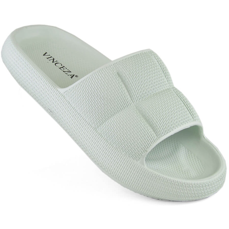Women's light green slippers Vinceza 76052