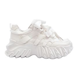 Women's Sneakers with a Chunky Sole, White Ellerai