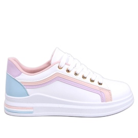 Ateer Pink women's sneakers white
