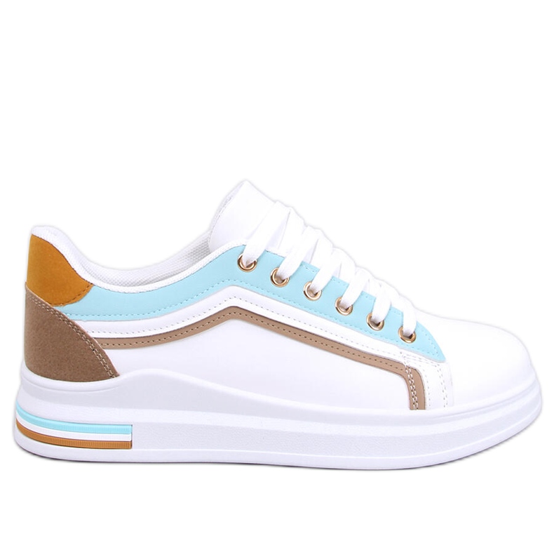 Ateer Blue women's sneakers white