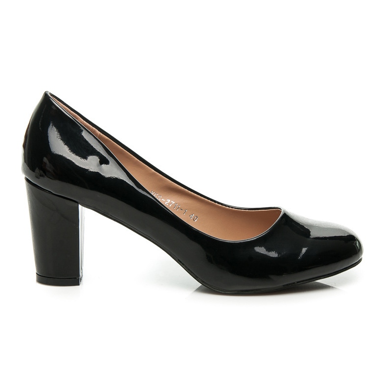 Yes Mile Lacquered pumps black