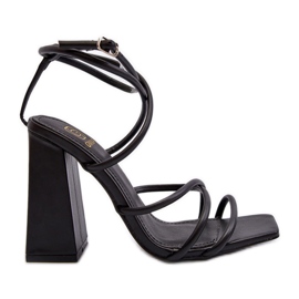 Fashionable Black Josette High Heel Sandals Fashionable Black Josette High Heel Sandals