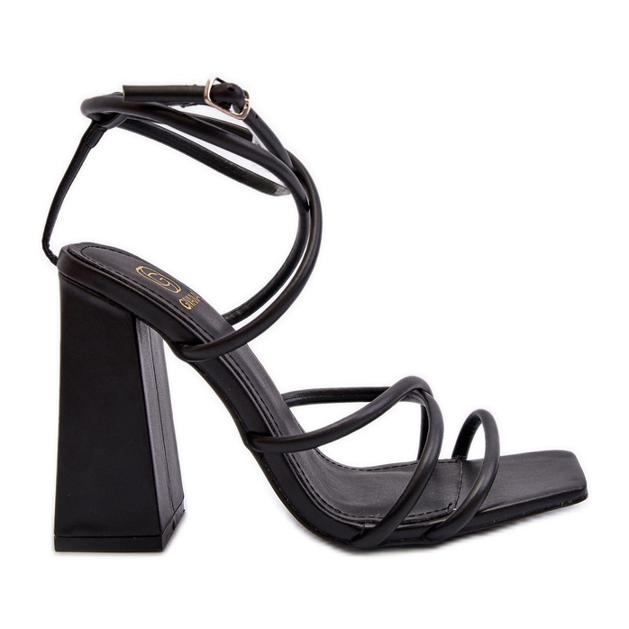 Fashionable Black Josette High Heel Sandals Fashionable Black Josette High Heel Sandals